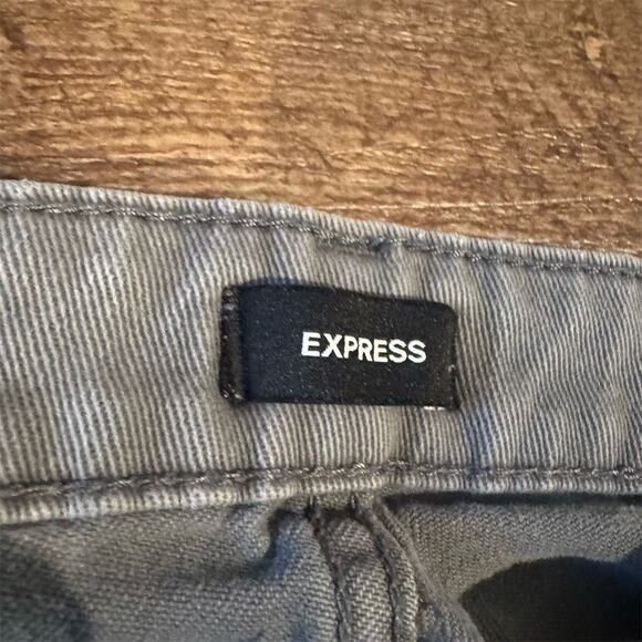 Express Slim Fit Gray Jeans Listed Sz 30x32 Measures 30x29 Comfort Stretch READ - Picture 6 of 12